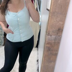 Vintage Lizsport button down gingham top with pockets size 6